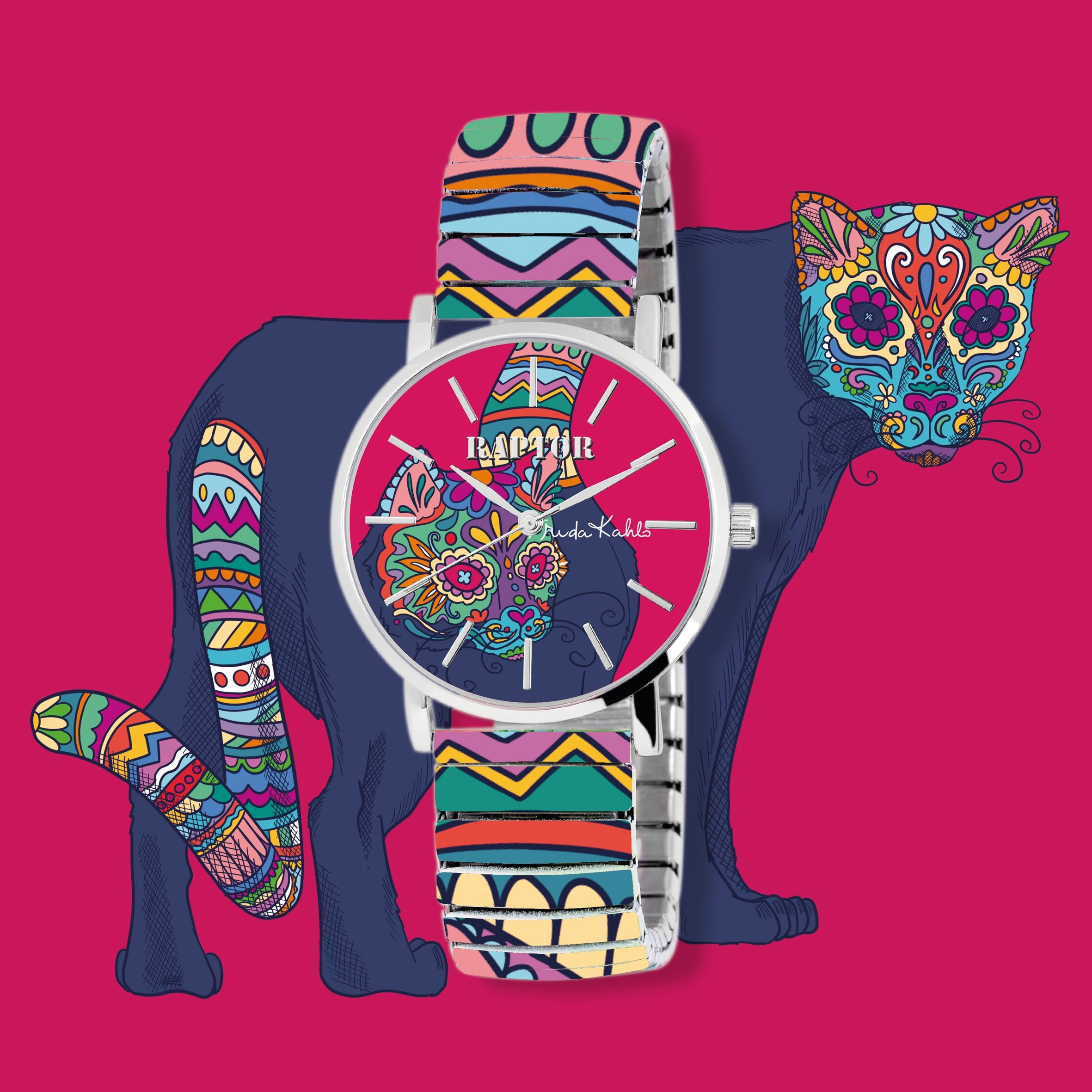 Raptor Damenarmbanduhr "Frida Kahlo Edition" mit Zugband