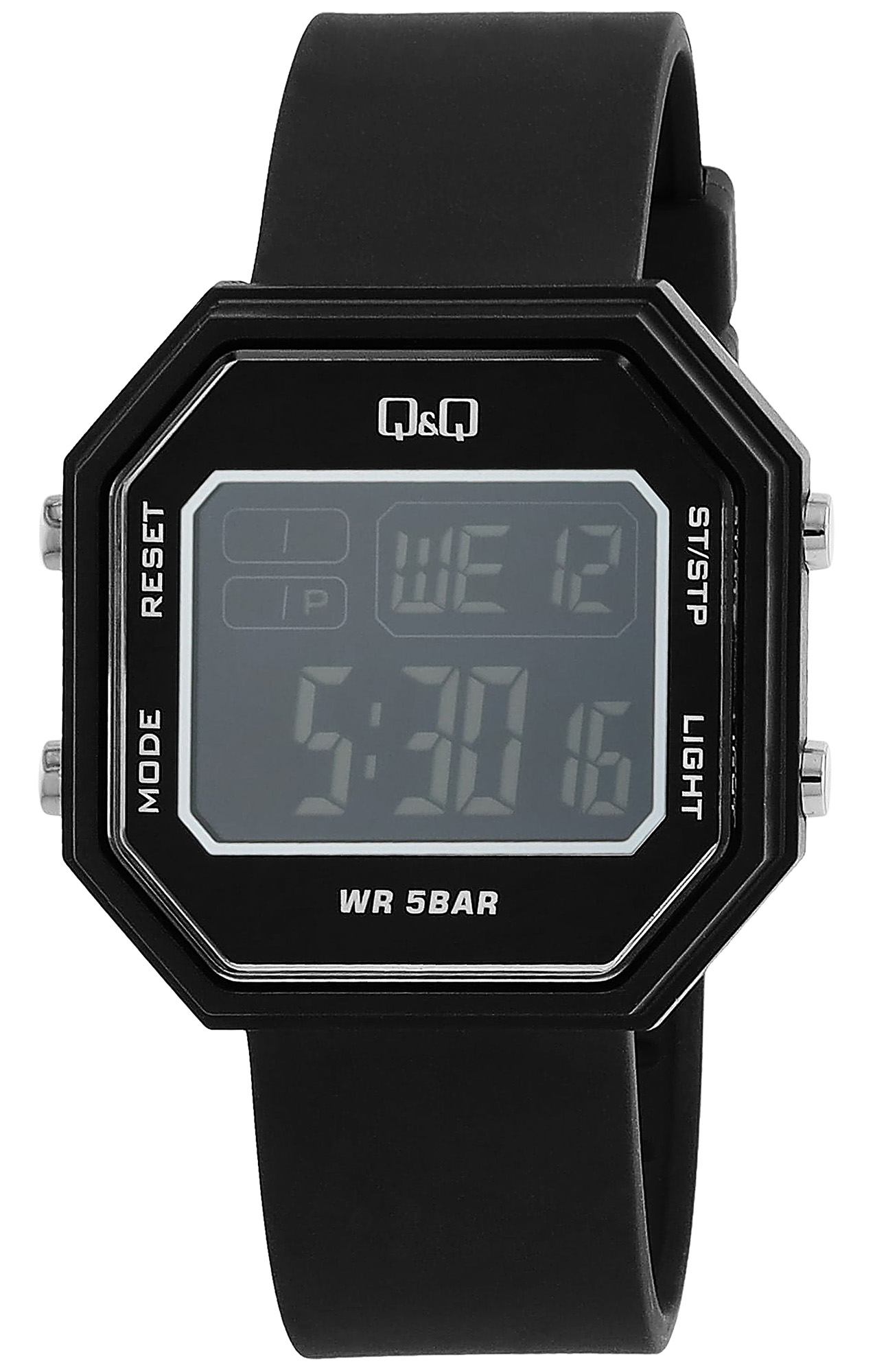 Q&Q Digitaluhr mit Kunststoffarmband, schwarz