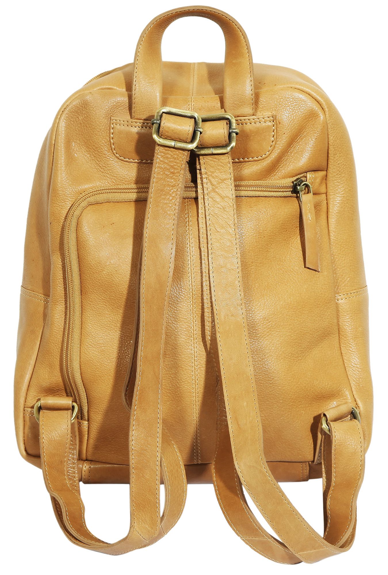 Leonardo Verrelli Echtleder Rucksack, hellbraun