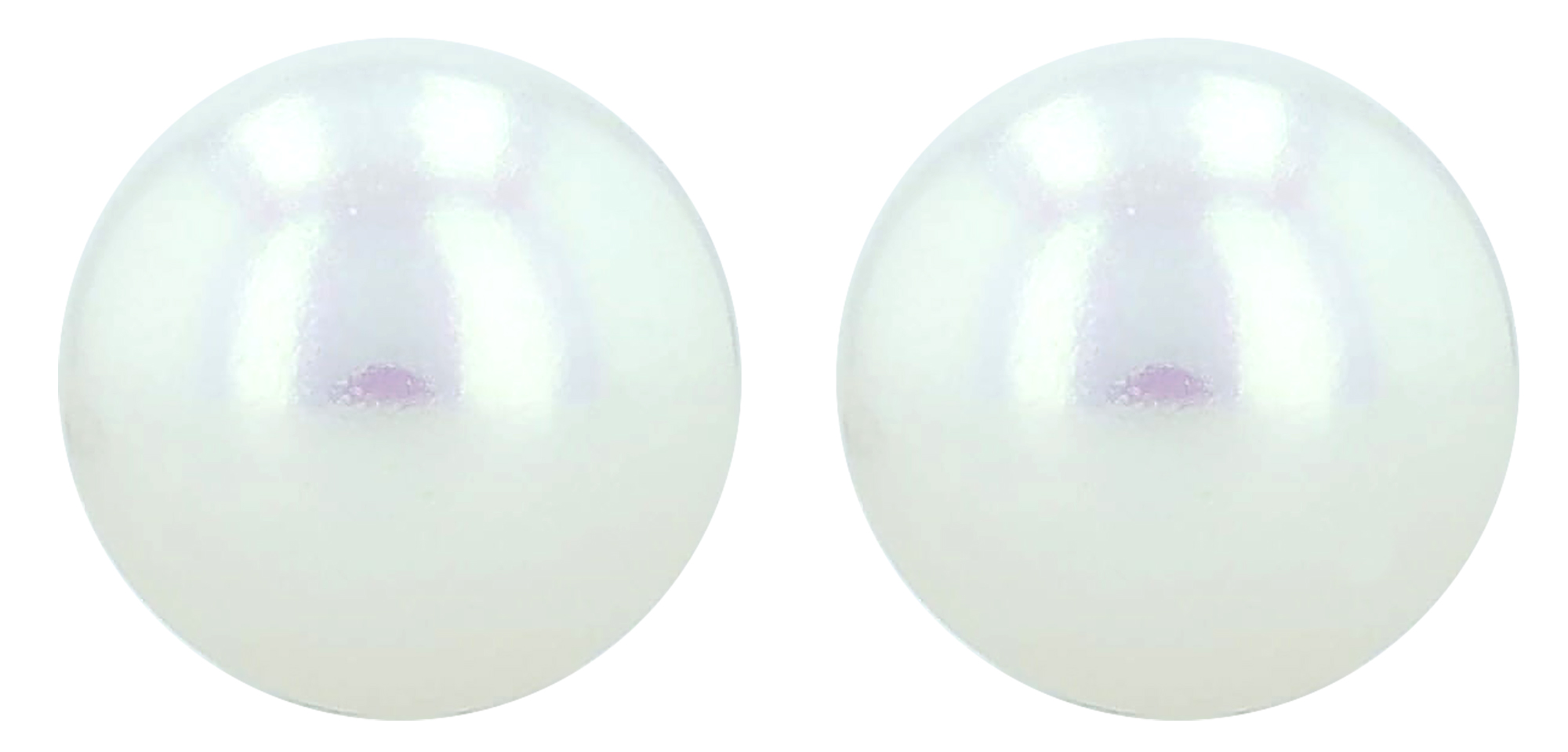 "Prati", Edelstahl Ohrstecker, Perle, weiß