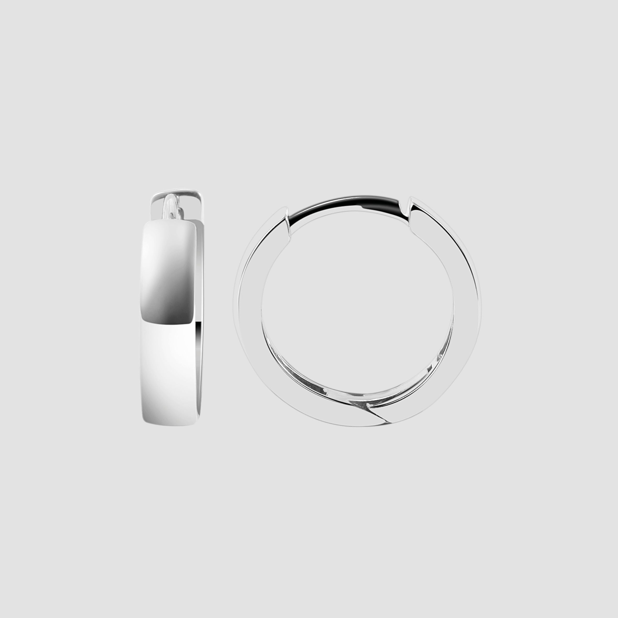 925/- Echt Silber Klapp-Creolen "Amolia", 925/rhodiniert