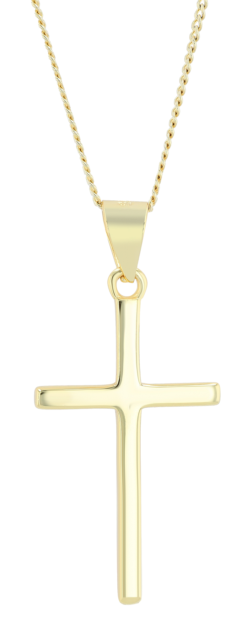 925/- Echtsilber Kettenanhänger "Crispus", Kreuz, vergoldet