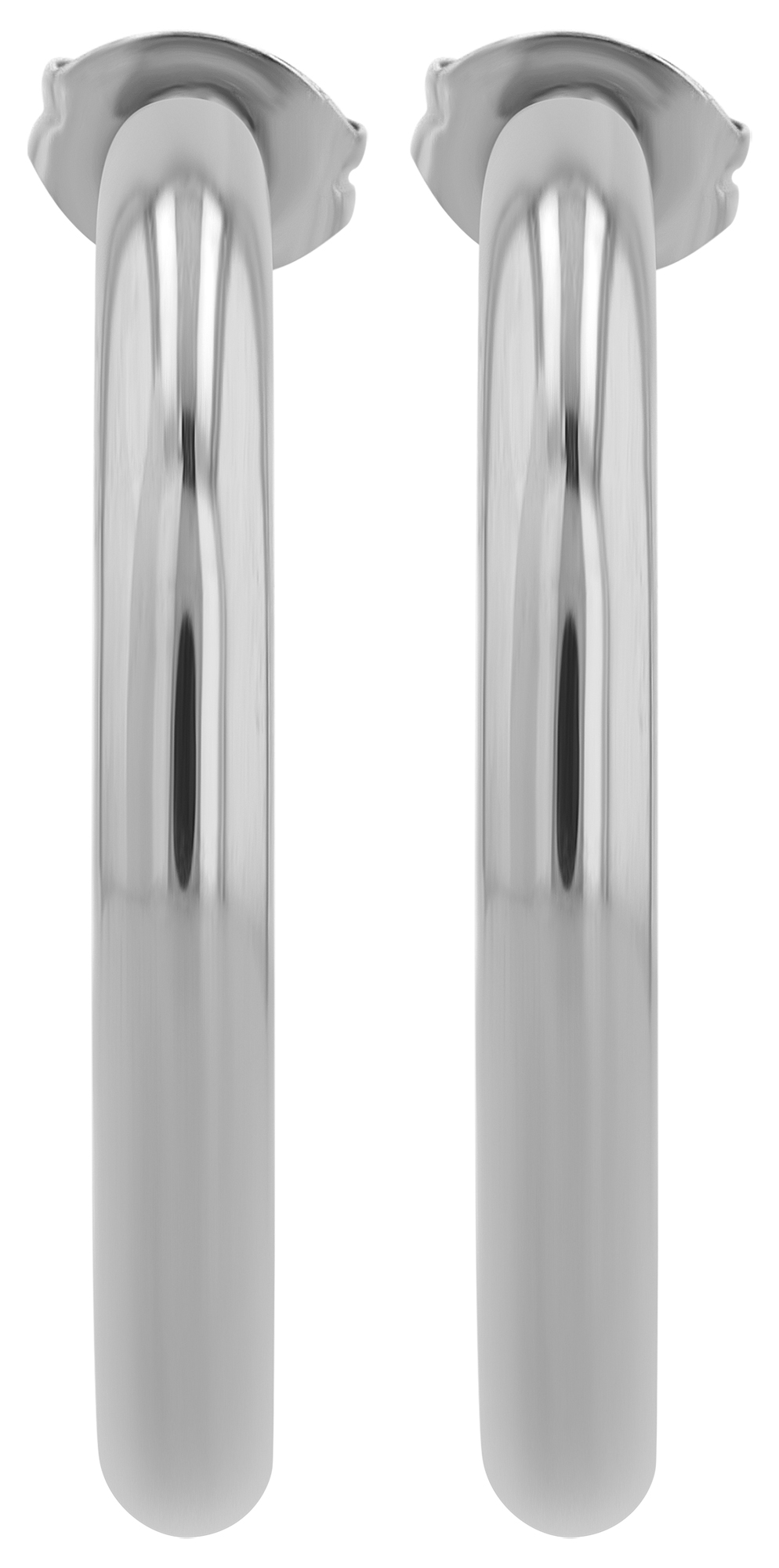 "Daisy" Titan Creolen, silberfarben