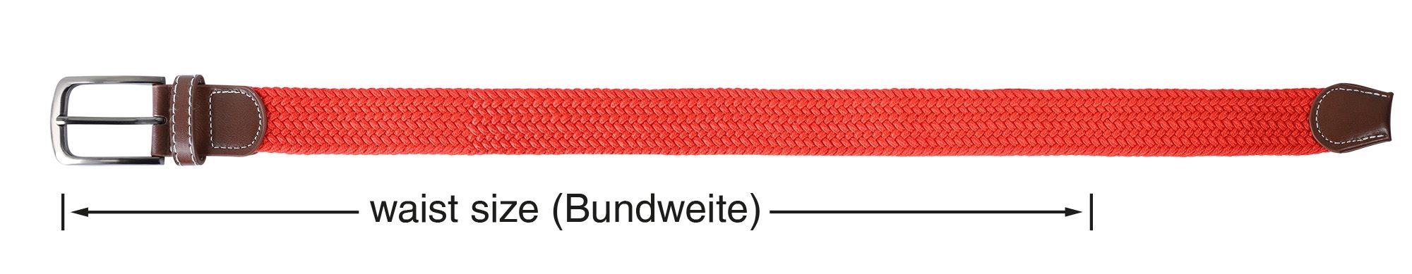 Flechtgürtel, unifarben aus Textil, 100 cm (S)