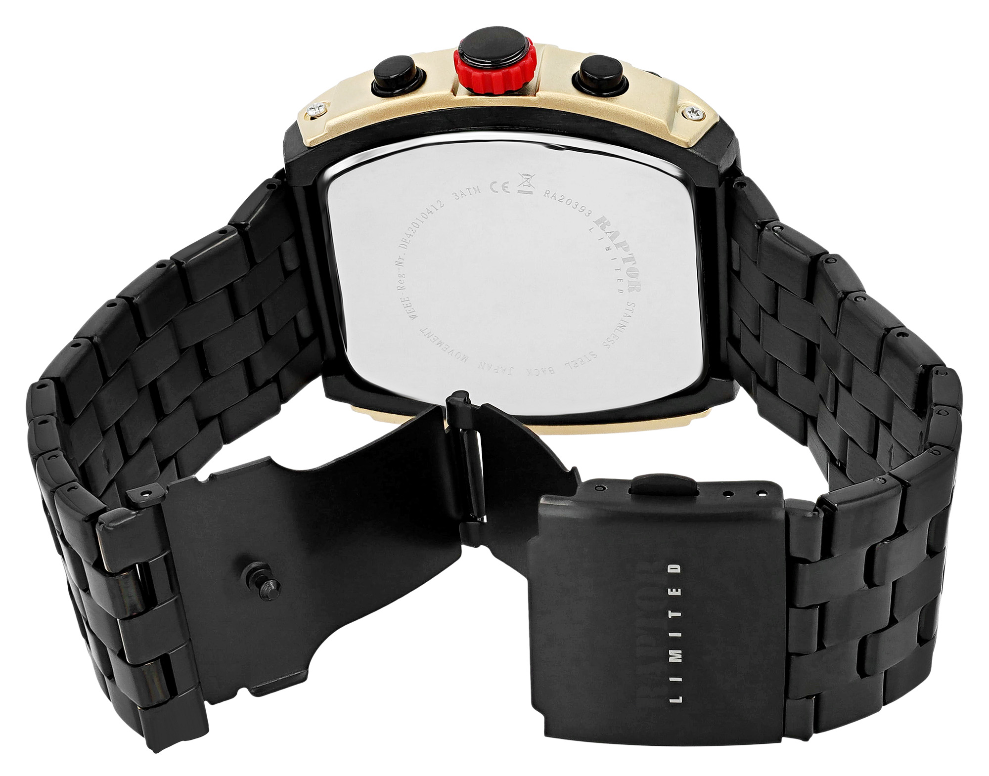 Raptor Limited Herrenuhr "Louis" mit Edelstahlarmband