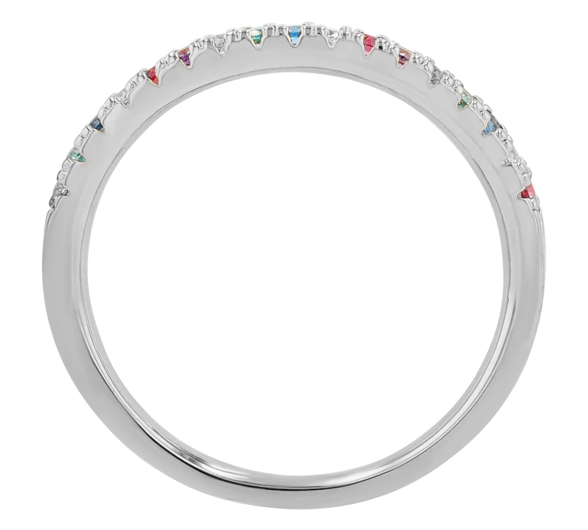 Sif Jakobs Jewellery 925/- Echt Silber Ring "Ellera" Gr 58, Zirkonia (bunt), rhodiniert