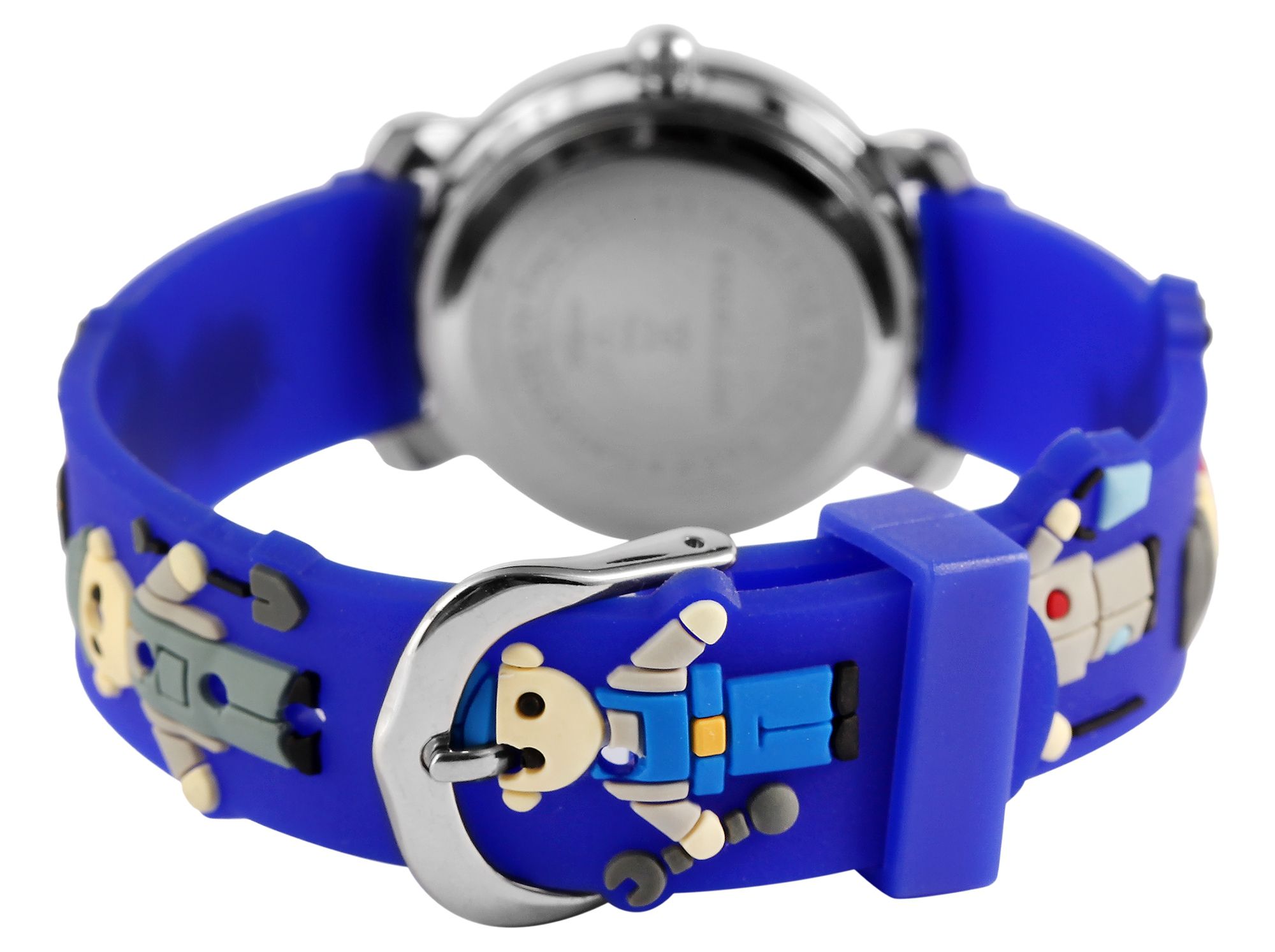Excellanc Kinderarmbanduhr, Silikonarmband, silberfarben/blau
