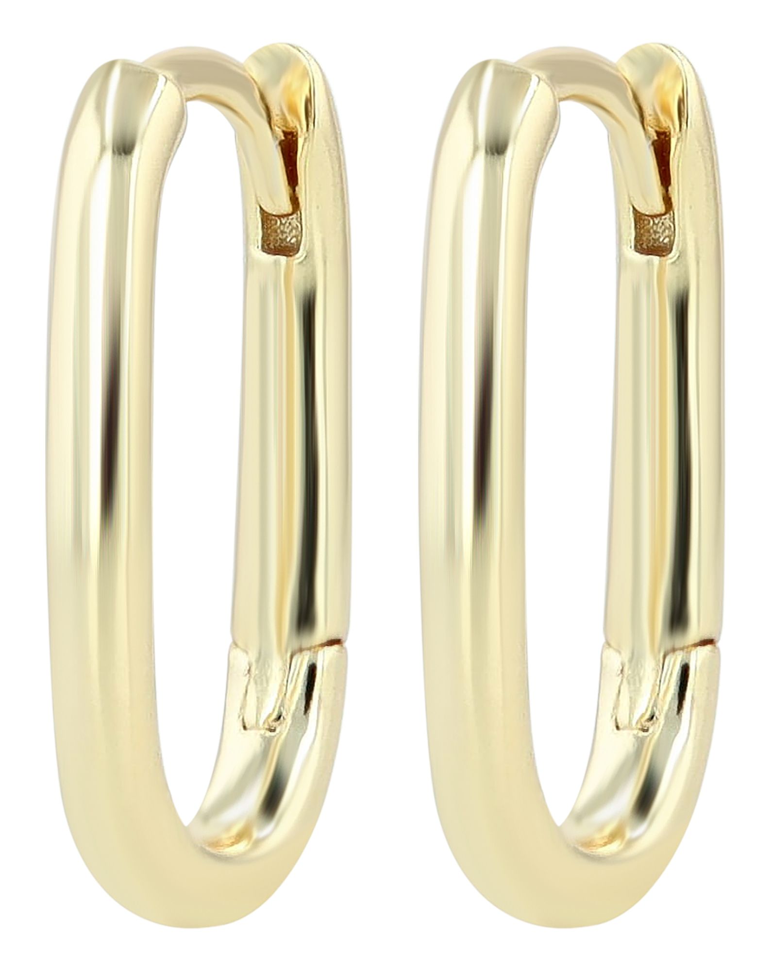 "Adalya" 925/- Echt Silber ovale Creole, vergoldet