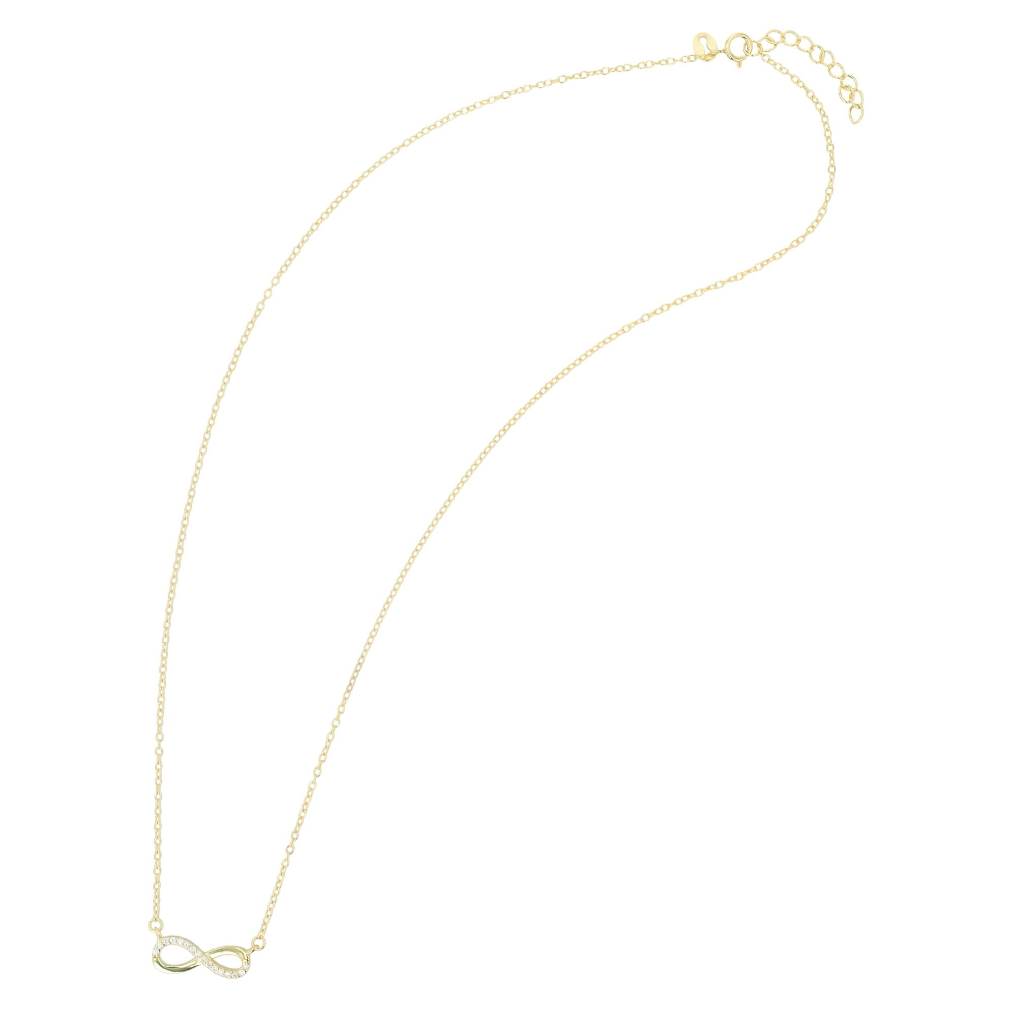 925/- Echt Silber Infinity-Halskette "Thessa", vergoldet