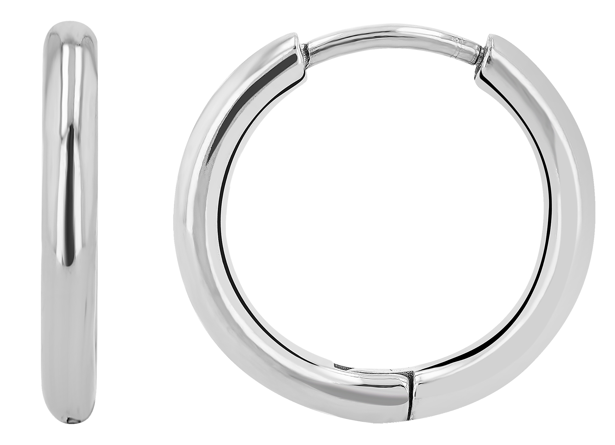 "Ashil", Titan Mini Creolen/ Huggie, Titan, Ø 12 mm/ 2 mm