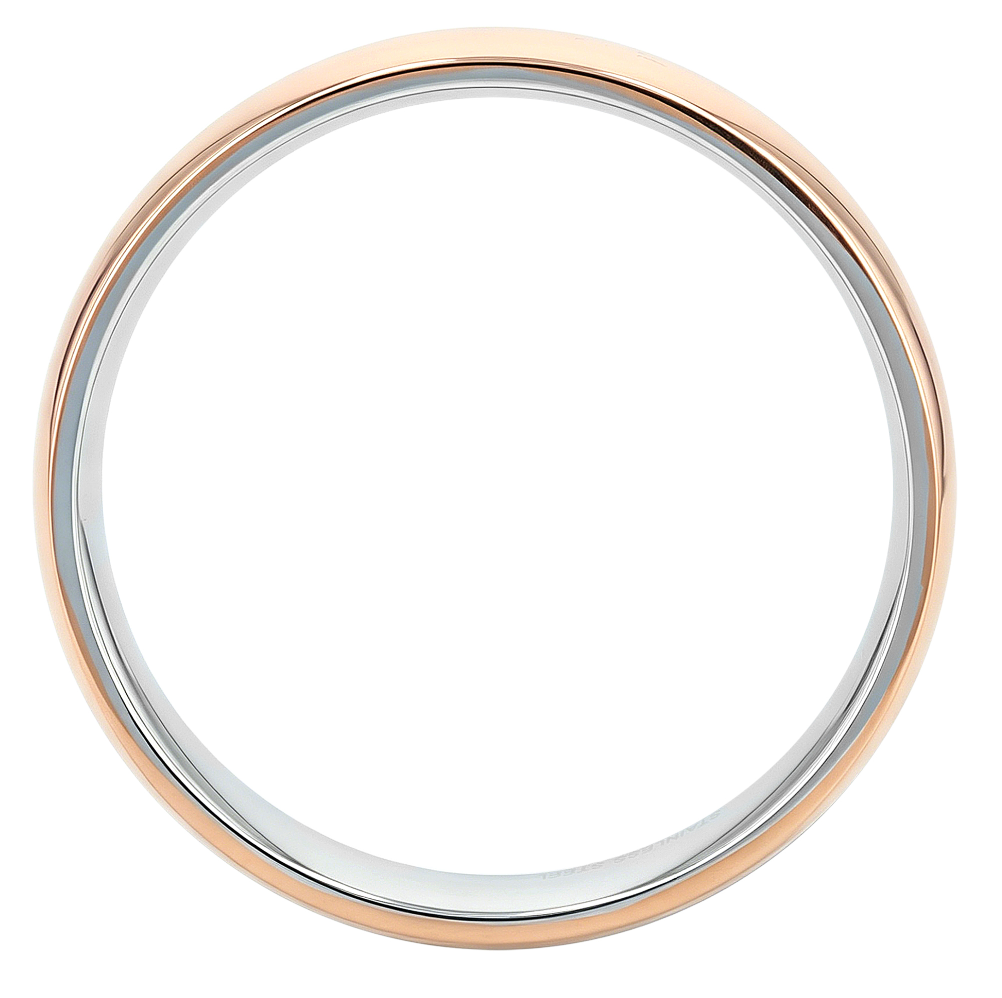 "Inox Duo", Akzent Herren-Partnerring, Edelstahl, bicolor, Gr. 72