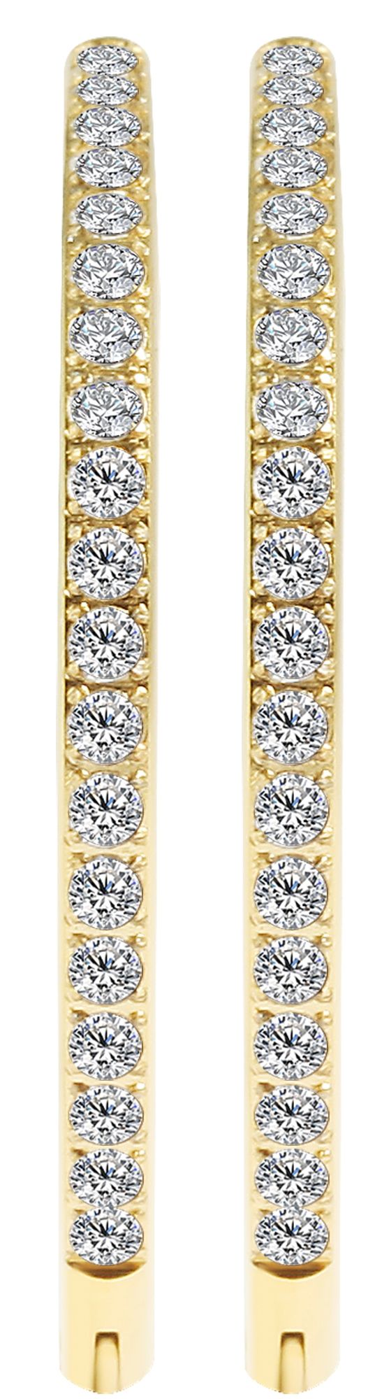 "Maurila" Medium Creole Ø 30 mm, Edelstahl, Similibesatz