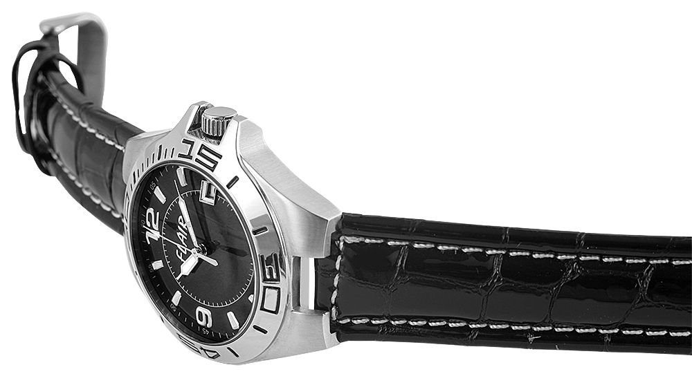 Flair Herrenuhr mit Echtlederarmband