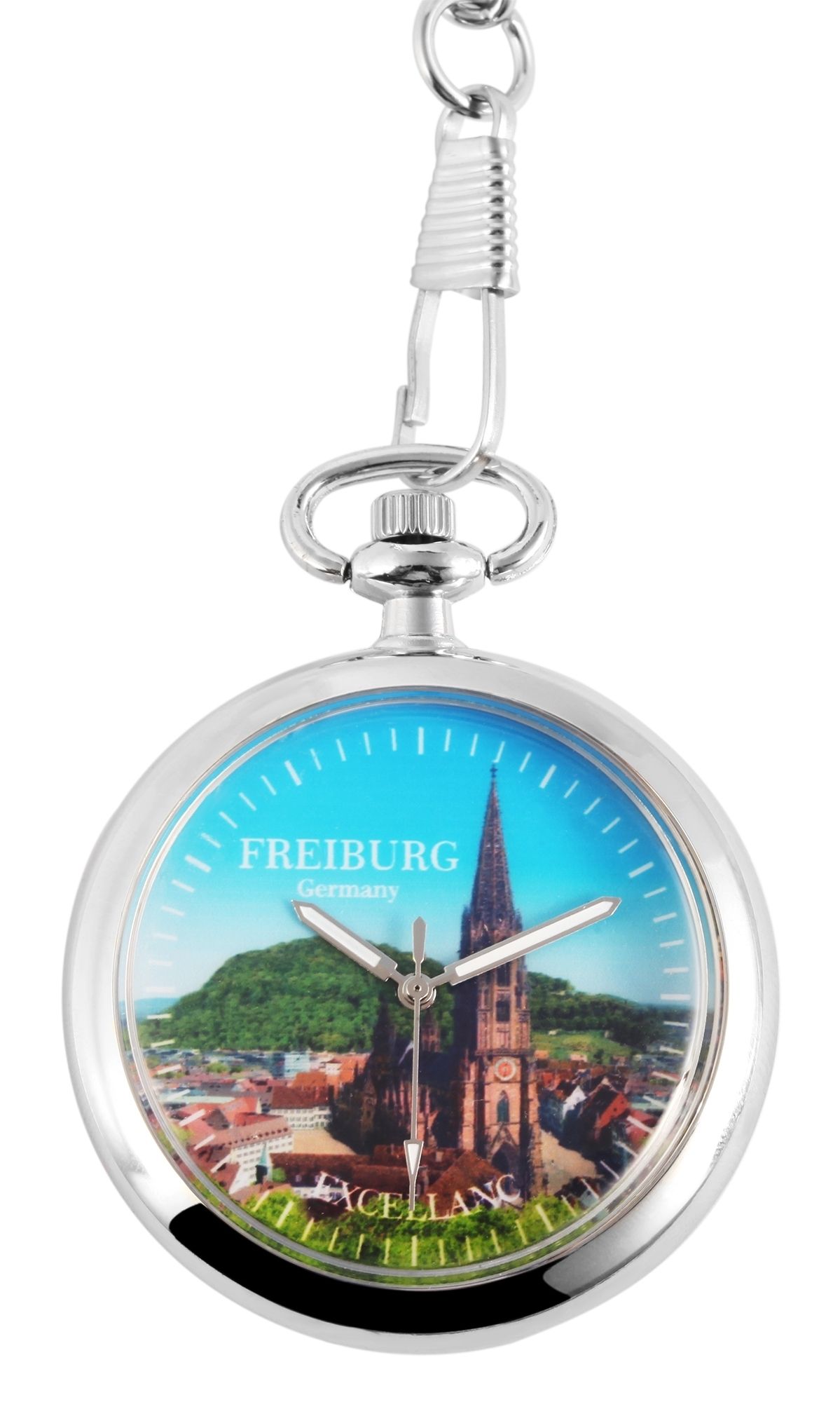 Excellanc Taschenuhr mit Motivzifferblatt FREIBURG
