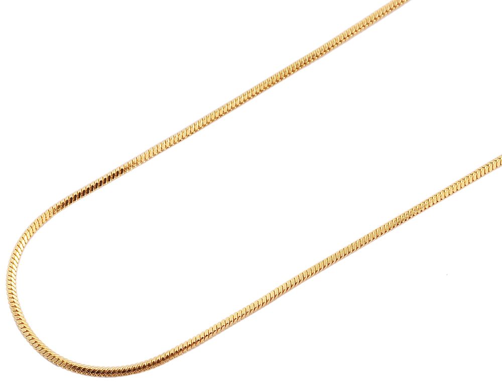 "Silvana" Akzent Schlangenkette, Edelstahl, goldfarben, 40 cm/ 1 mm