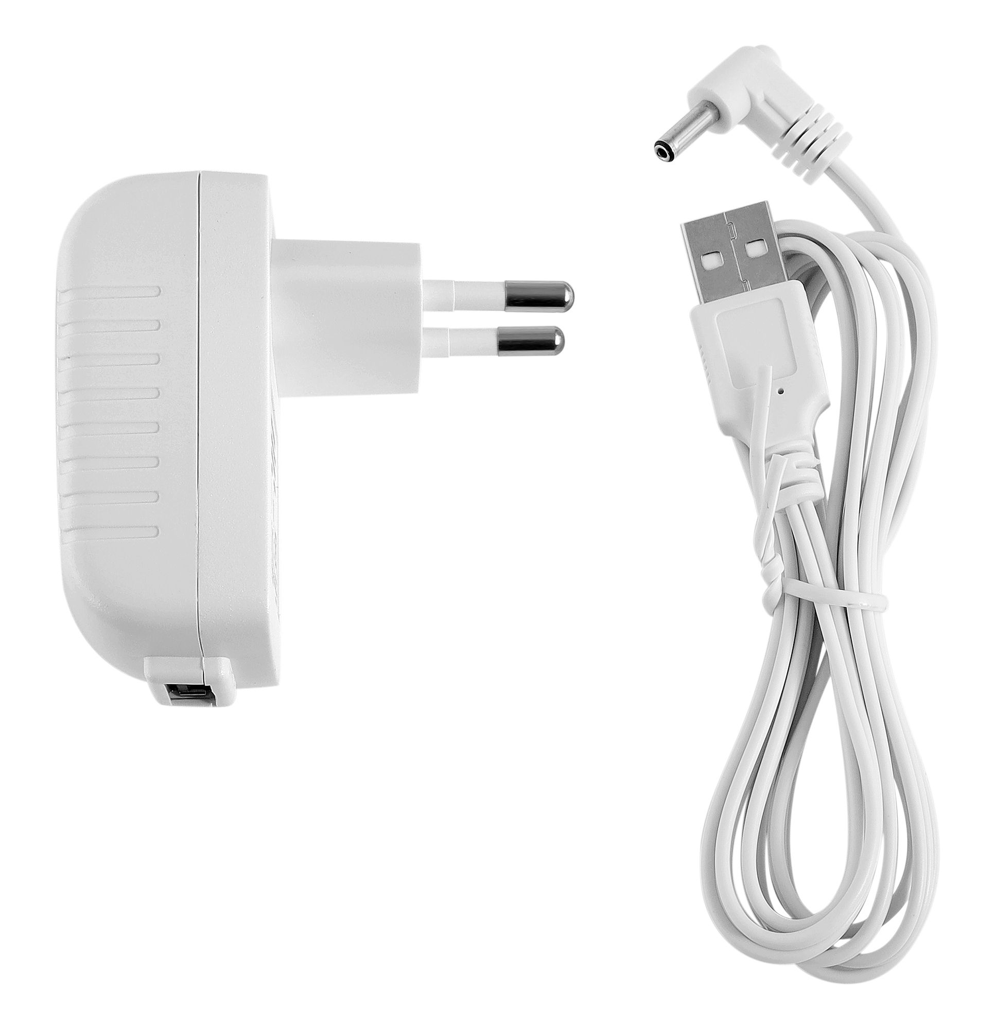 Atlanta LED-Netzwecker, grau/pink