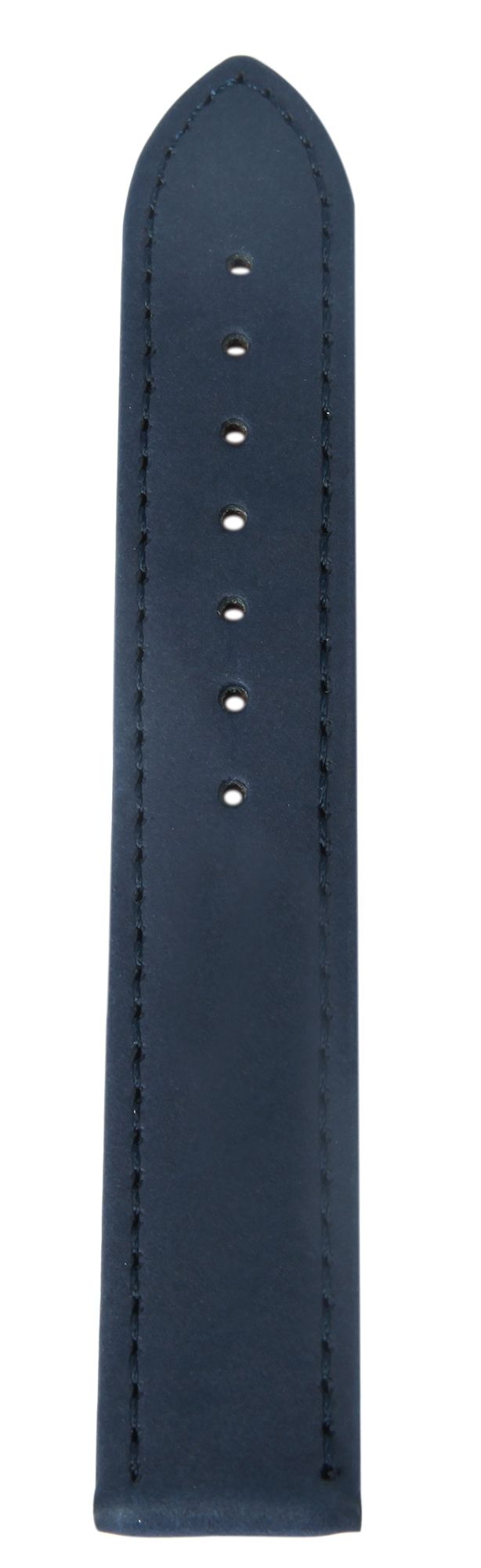 Echtleder Uhrenarmband, flach, dunkelblau, 12 mm