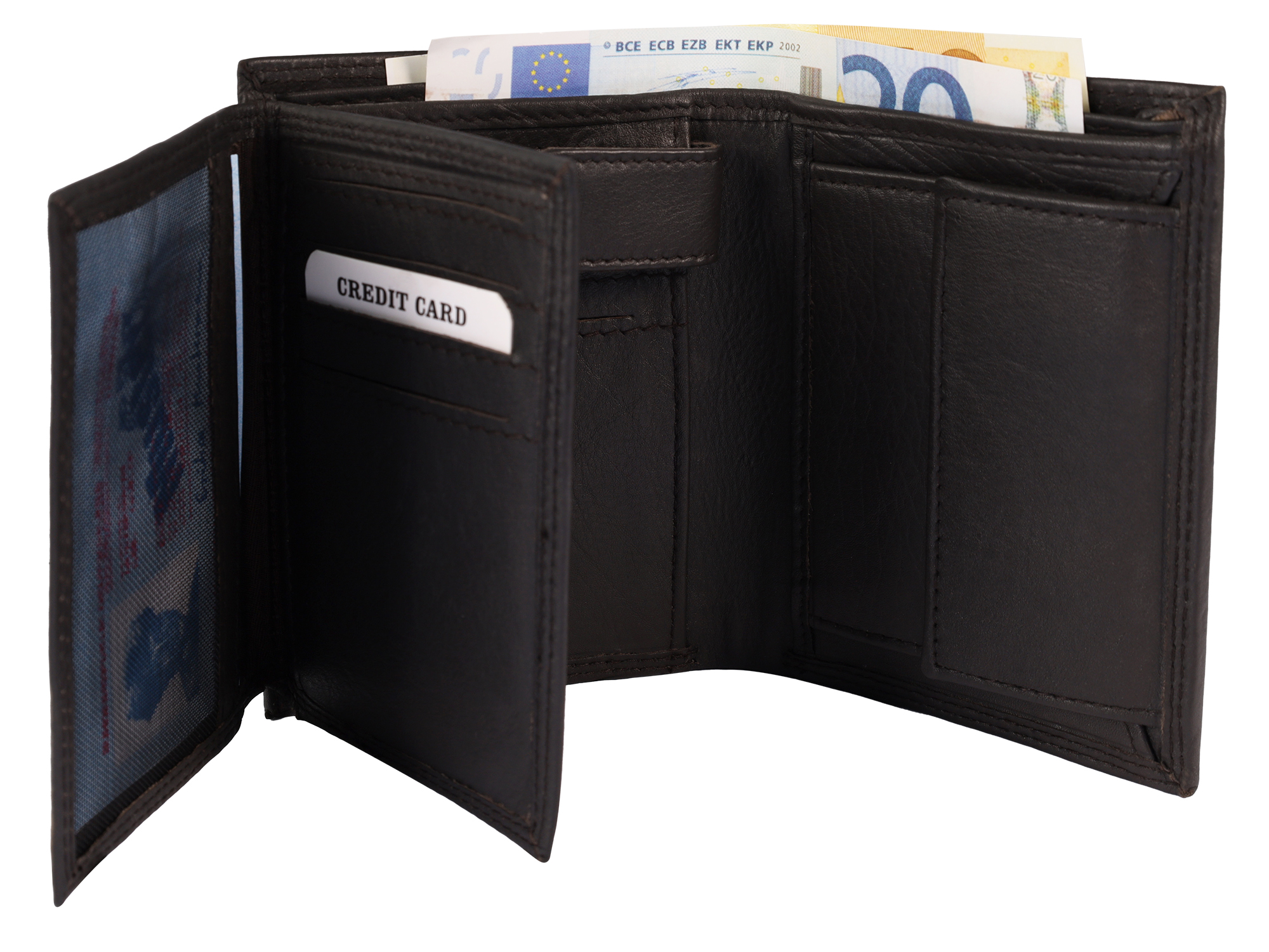 Leonardo Verrelli Echtleder (Nappa) Geldbörse, RFID, Hochformat
