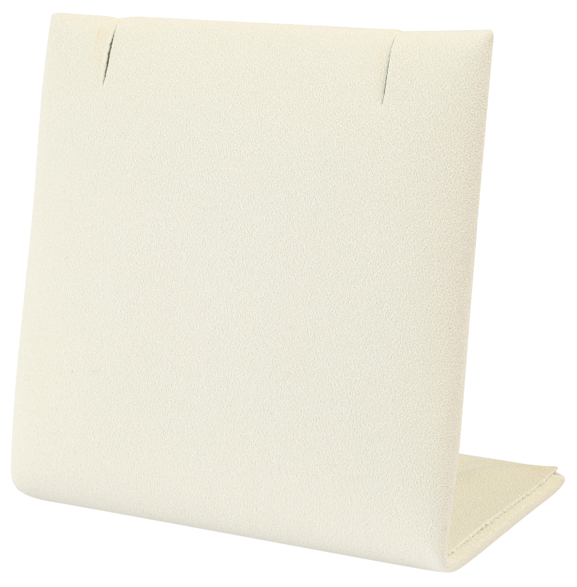 kleiner Aufsteller für Ketten (Dekoserie Soft), PU-bezogen, 4,5 cm, weiß