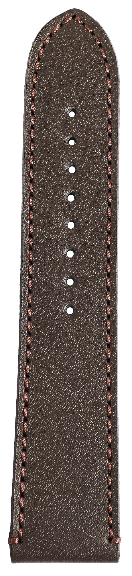 Echtleder-Uhrenarmband, dunkelbraun, 18 mm