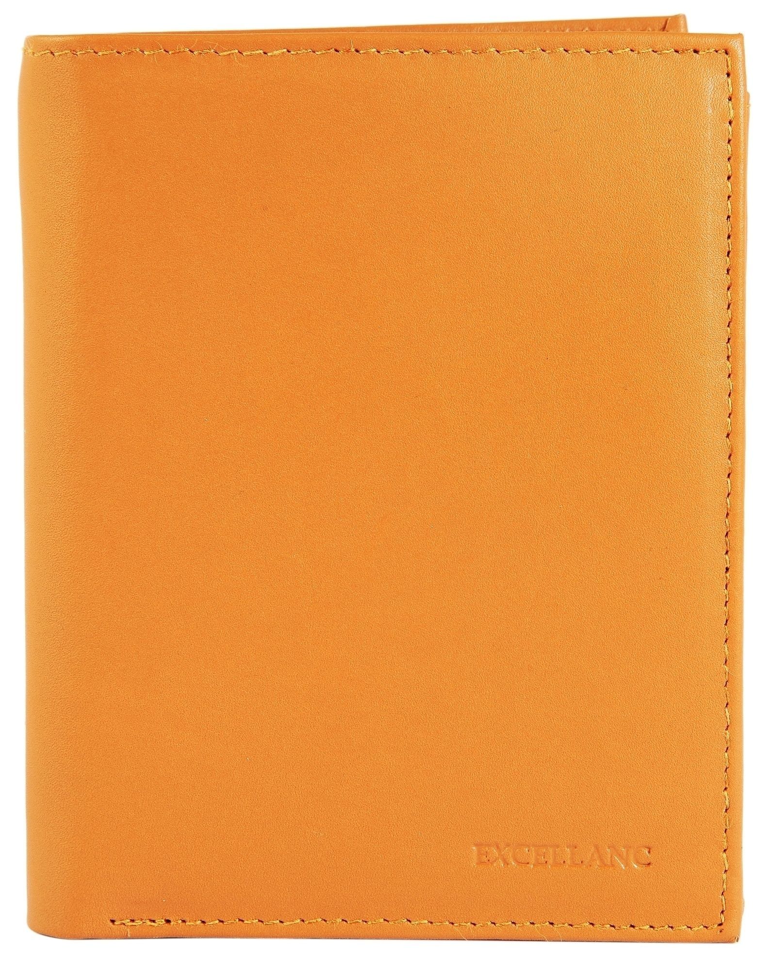 Excellanc Herren Geldbörse aus Echtleder in hellbraun. Format 10 x 12 cm.