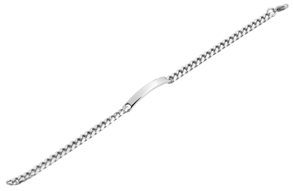 Akzent Panzerketten-Armband aus Edelstahl in silberfarbig