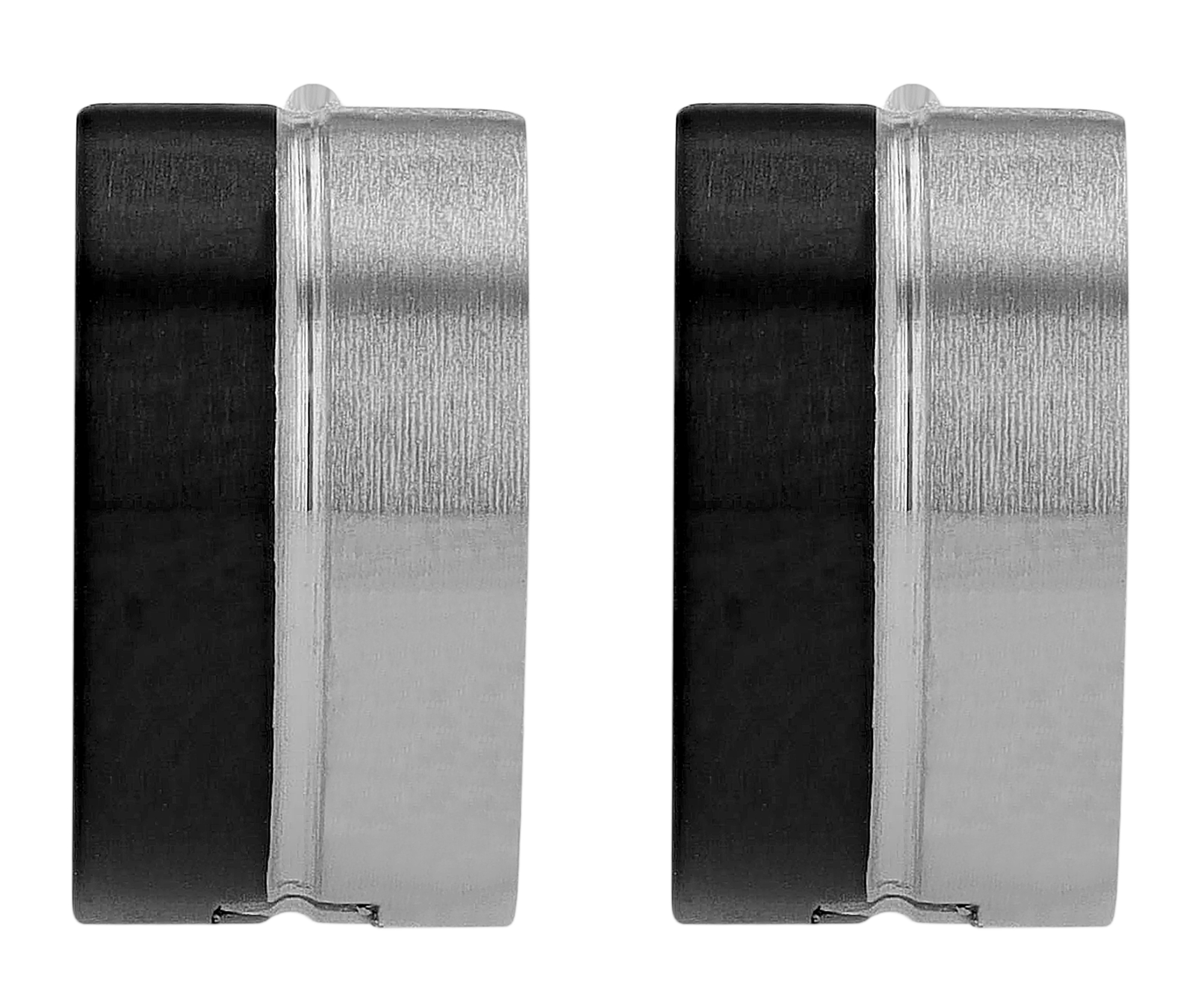 "Faby" Edelstahl Klapp-Creolen Ø 9 mm, bicolor mattiert