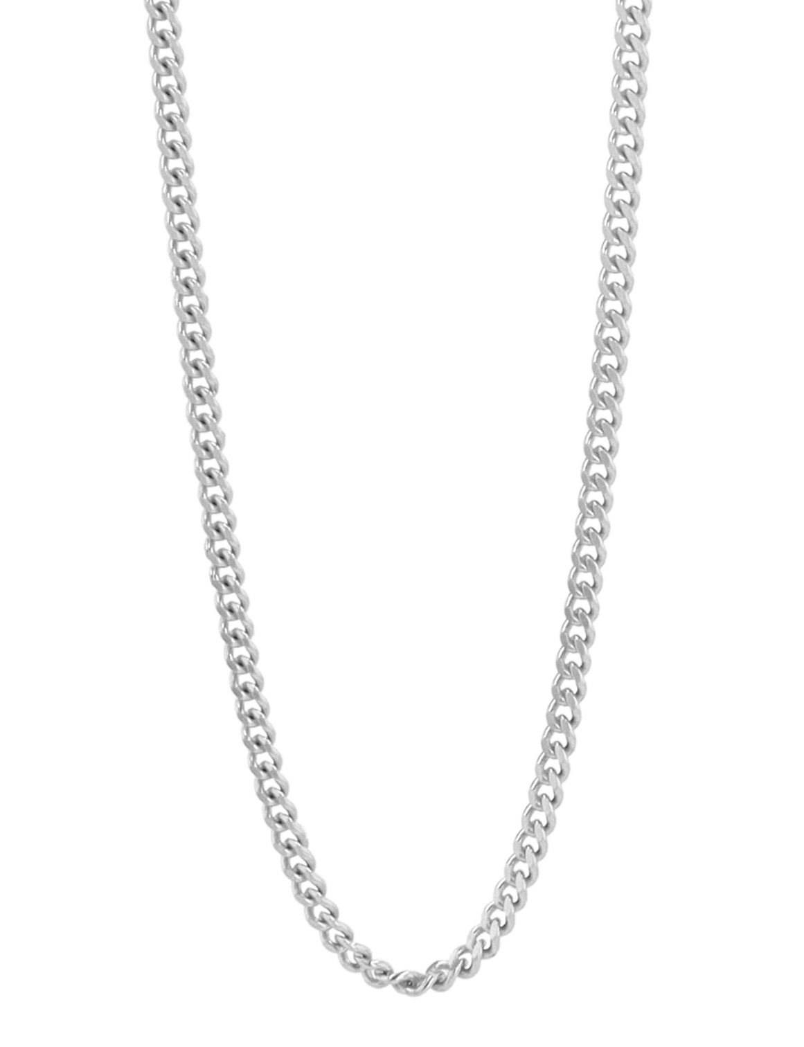 "Pauli" 925/- Echt Silber rhodiniert,  Panzerkette, 45 cm / 1,4 mm