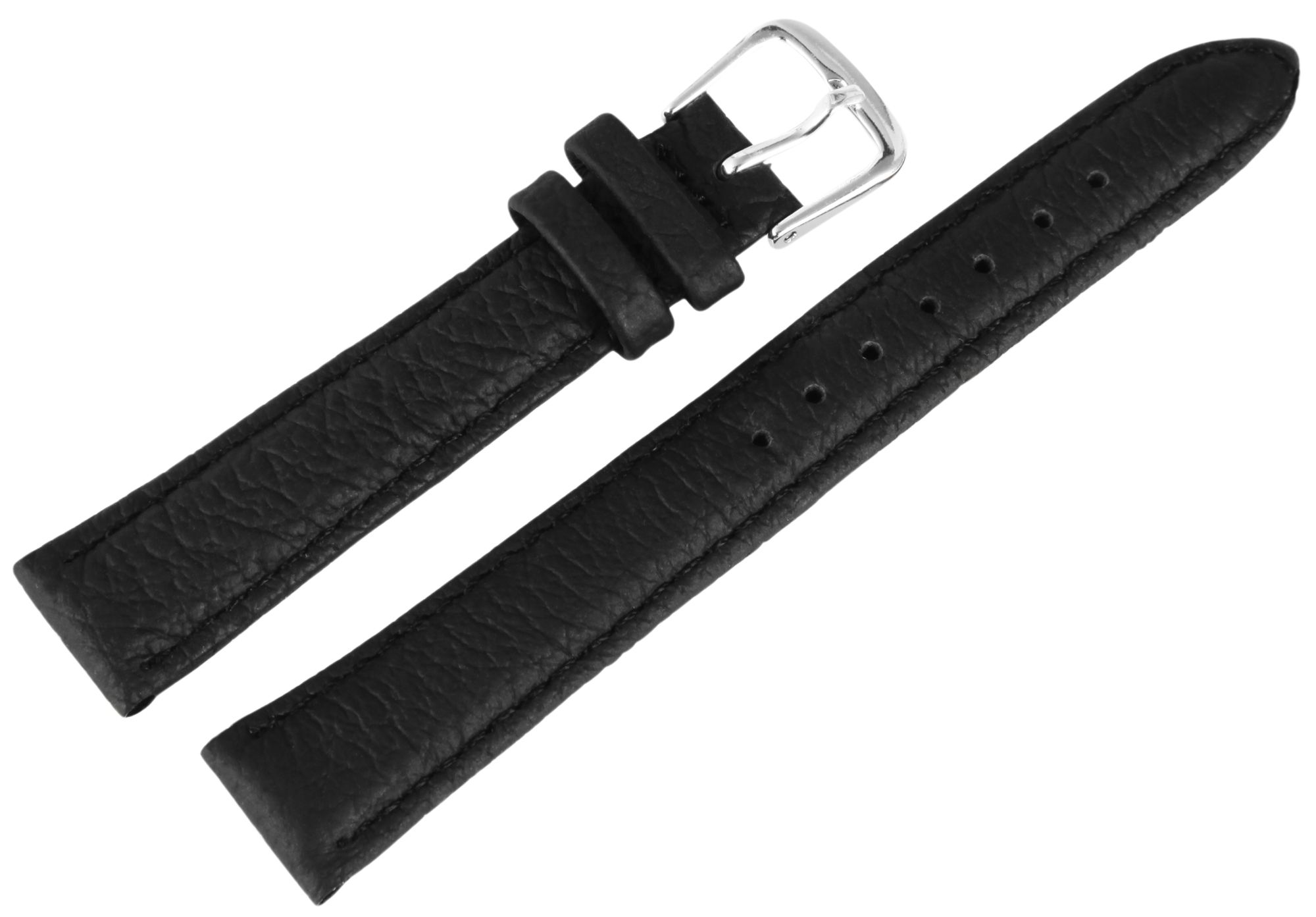 Echtleder-Uhrenarmbänder, schwarz, VE 10, 18 mm