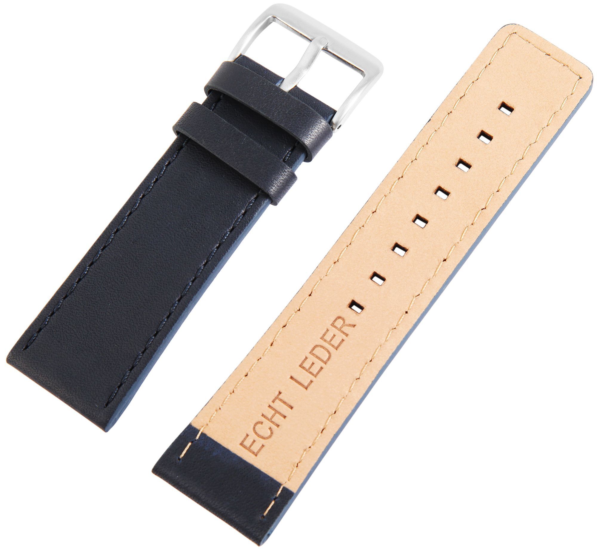 Echt Lederarmband, 26 mm, blau