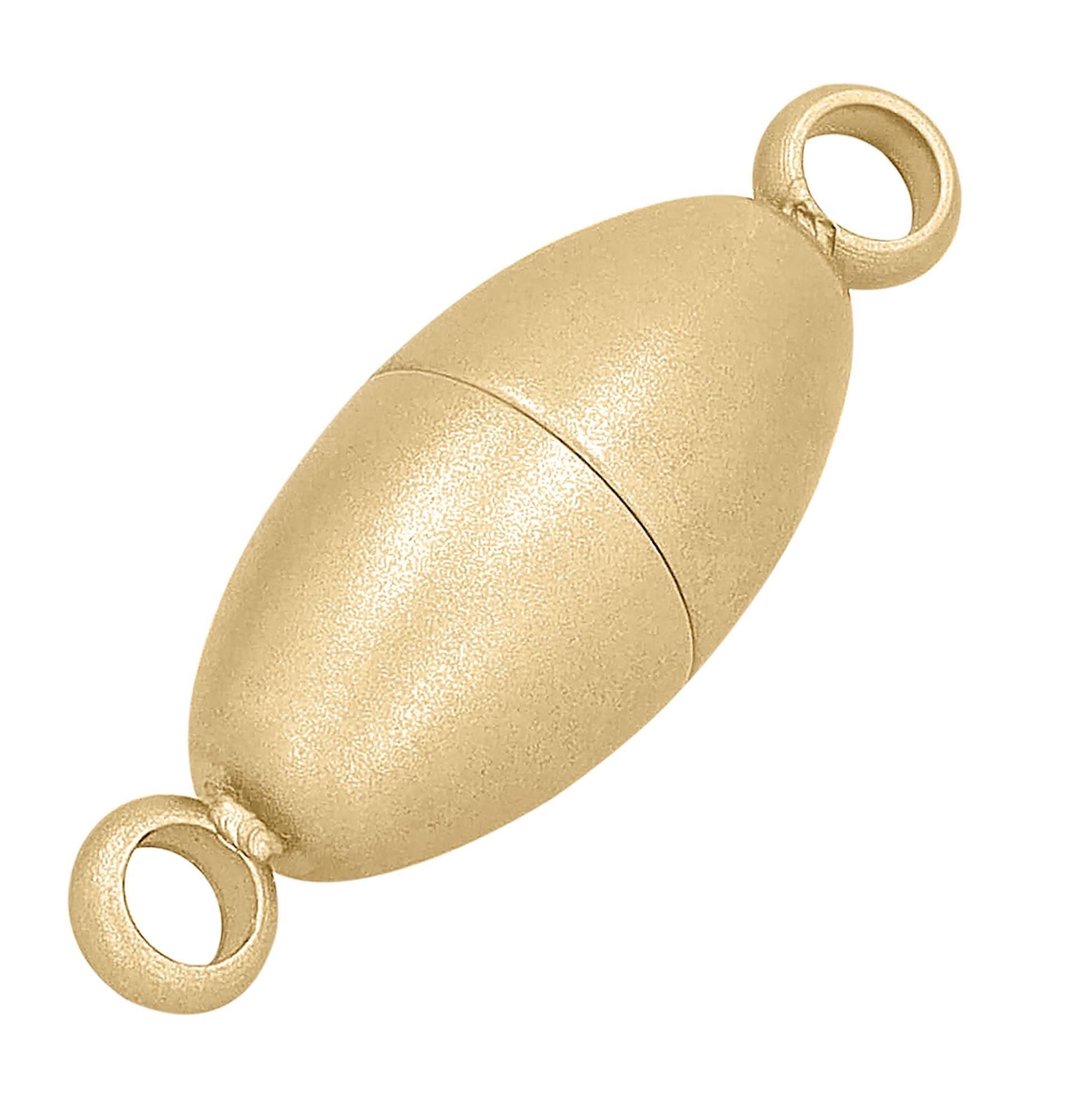 Magnetschließe oval, Edelstahl goldfarben mattiert, 8 mm