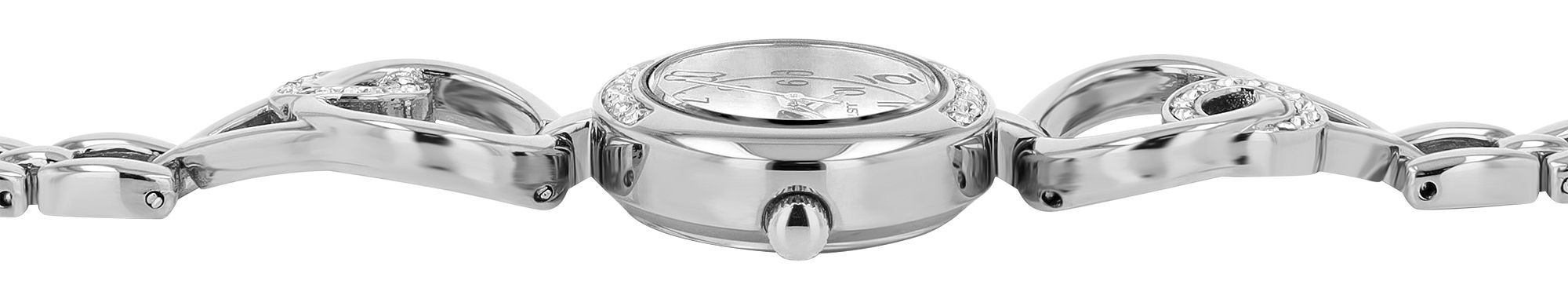 Just Watch Damenuhr "Liana" mit Gliederarmband, Ø 24 mm, silberfarben/ weiß