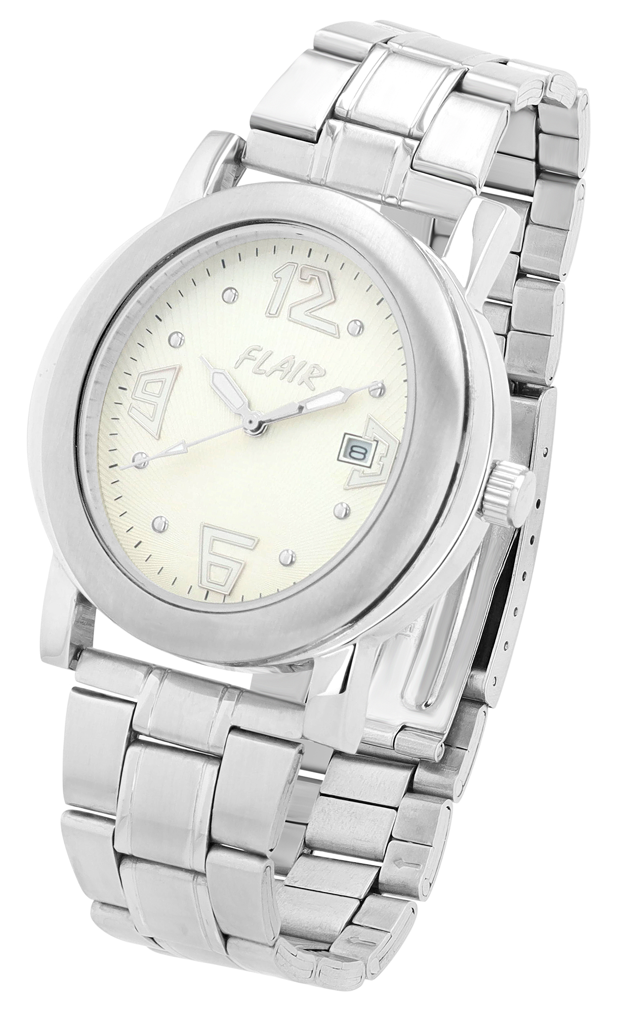 Flair Herrenuhr mit Edelstahlarmband, Ø 42 mm