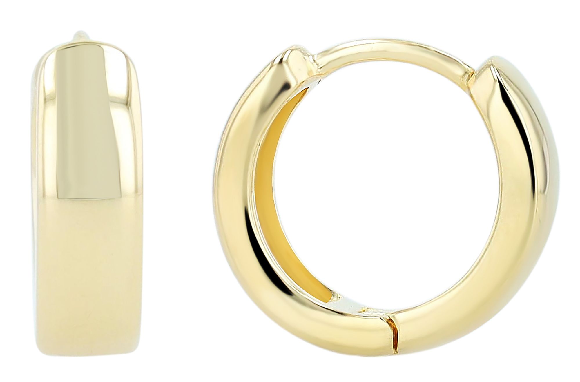"Maithe" 925/- Echt Silber Creolen/ Huggie, Ø 9mm, vergoldet