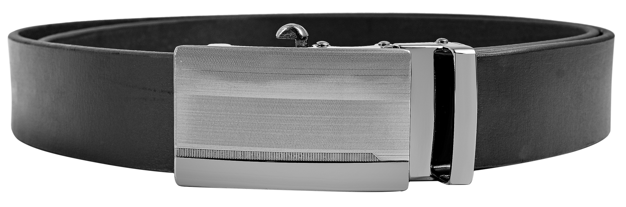 Leonardo Verrelli Echtleder Automatik-Gürtel, max. 100 cm/ 35 mm, schwarz - kürzbar