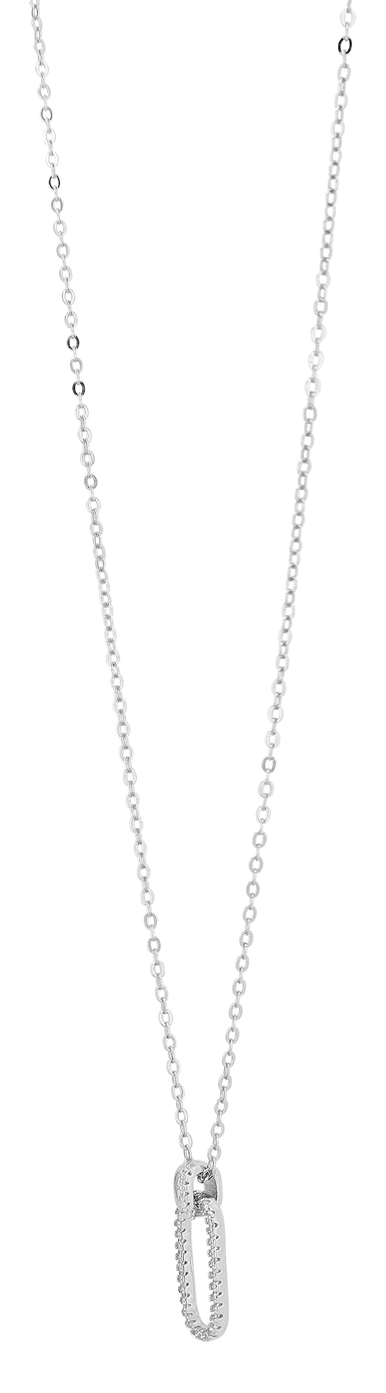 "Solomia" 925/- Echt Silber Kette 42 + 3 cm mit Anhänger, silberfarben rhodiniert