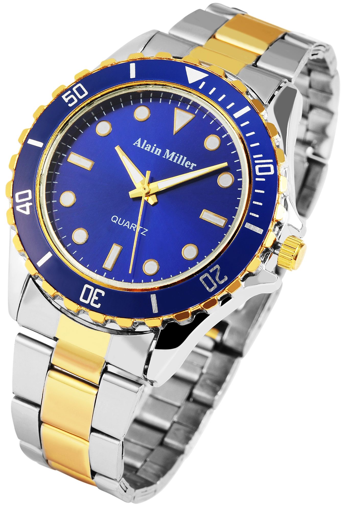 Alain Miller Herrenuhr mit Edelstahlarmband