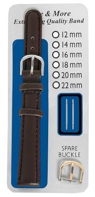 Armbandset braun inkl. 2 Federstege + Ersatz Dornschließe, VE 12 Stück, 12 mm