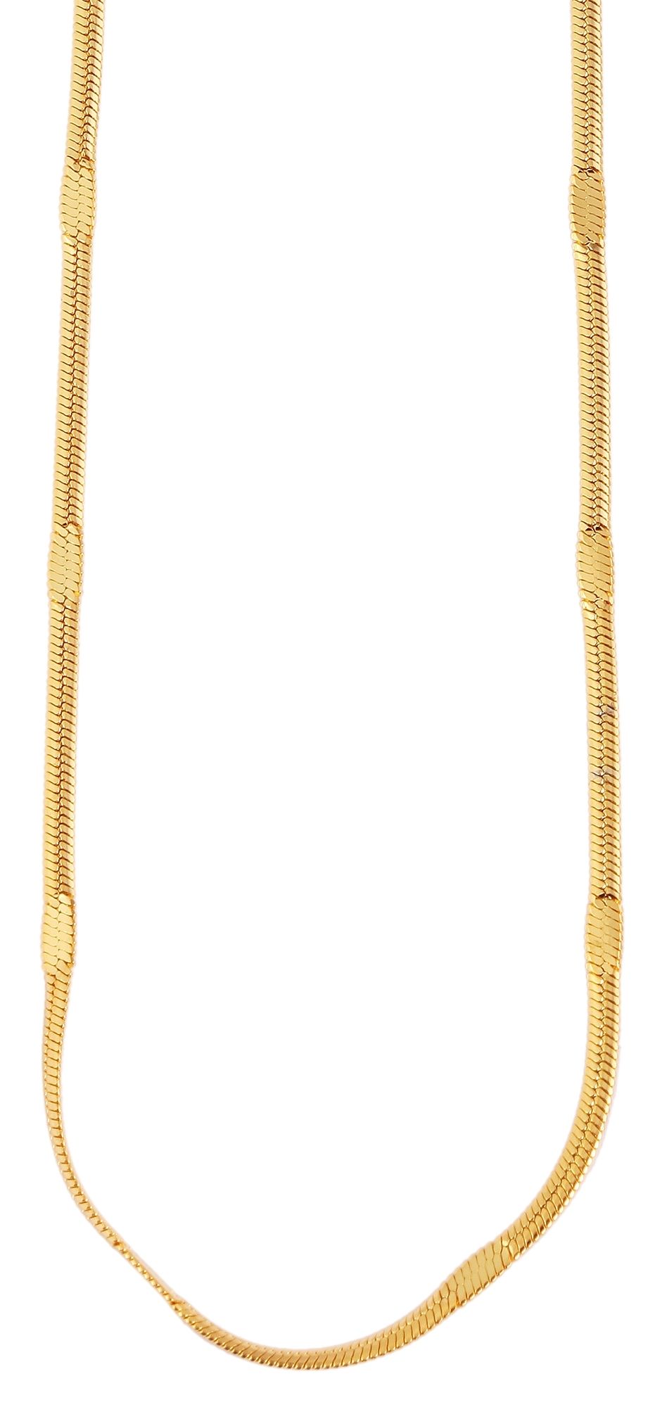 Akzent Schlangenkette, Edelstahl, goldfarben, Länge 45 cm