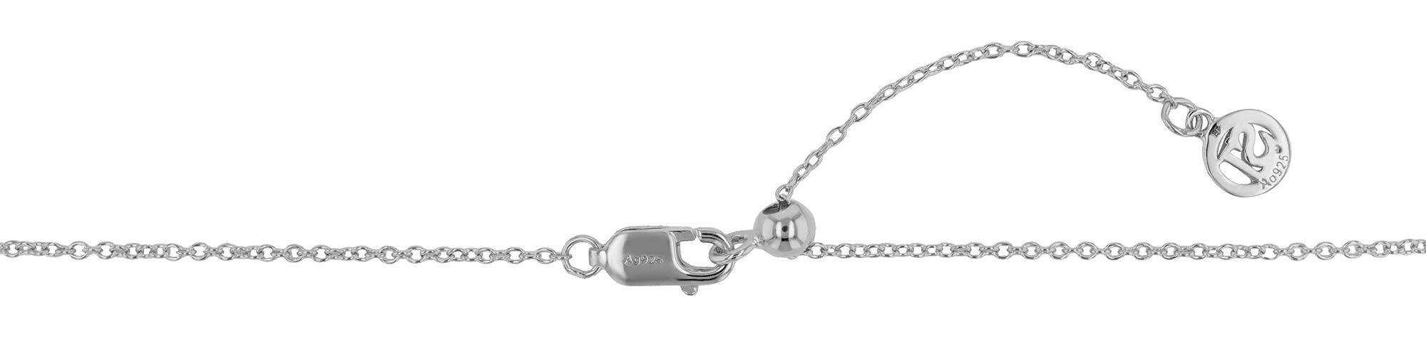 Sif Jakobs Jewellery 925/- Echt Silber Kette mit Zirkonia (weiß) "Ellera Quadrato", rhodiniert, 45 cm