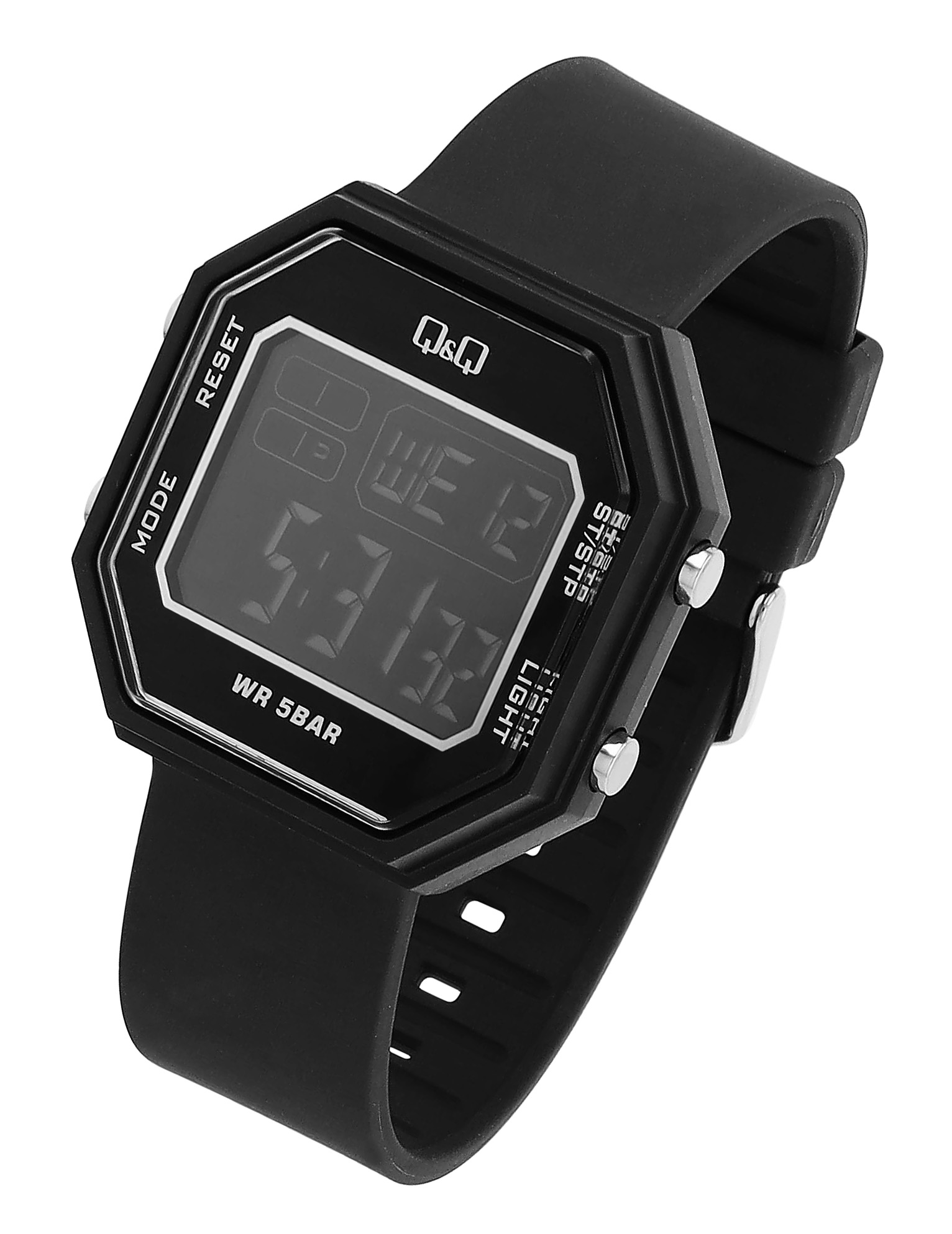 Q&Q Digitaluhr mit Kunststoffarmband, schwarz
