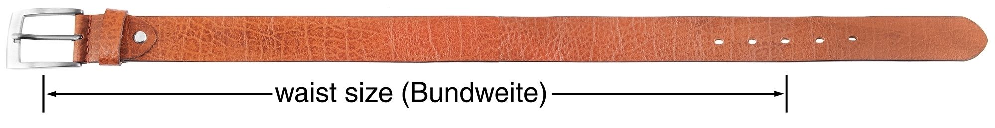 Leonardo Verrelli Echtleder Gürtel, braun, kürzbar, 100 cm