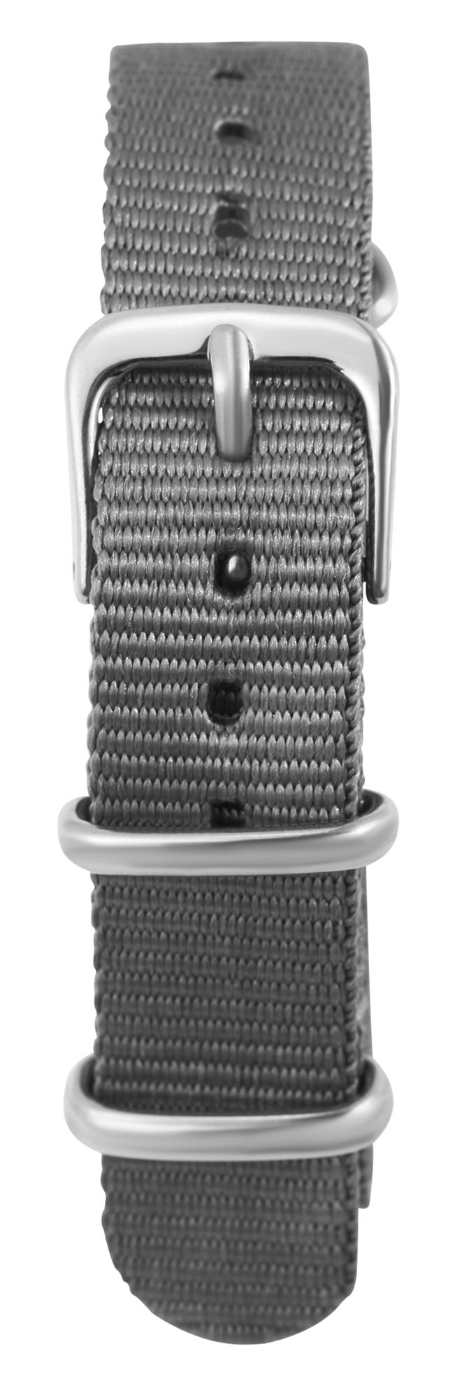 Nylon-Uhrenarmband, grau, Dornschließe, 14 mm
