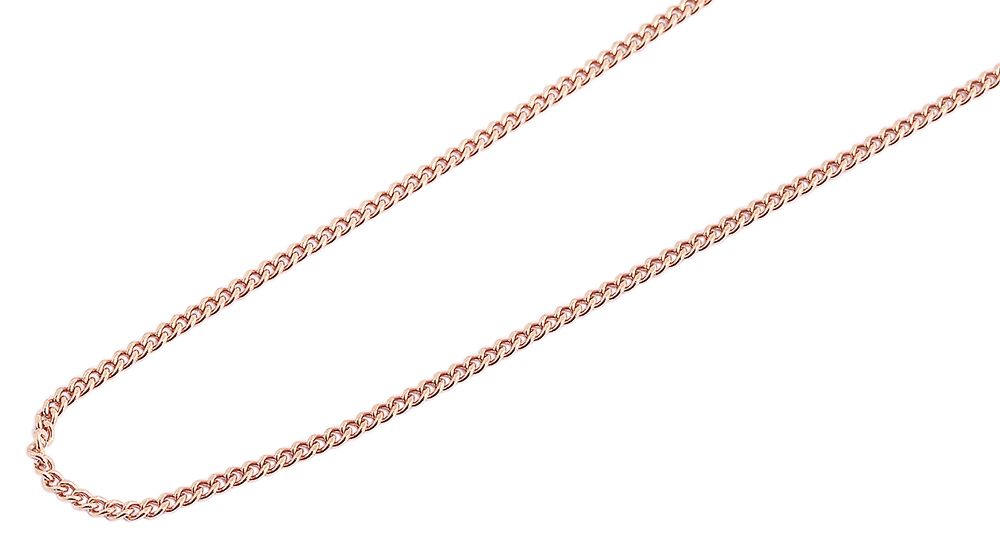 Akzent Edelstahl Unisex Panzerkette, roségoldfarben, 70 cm