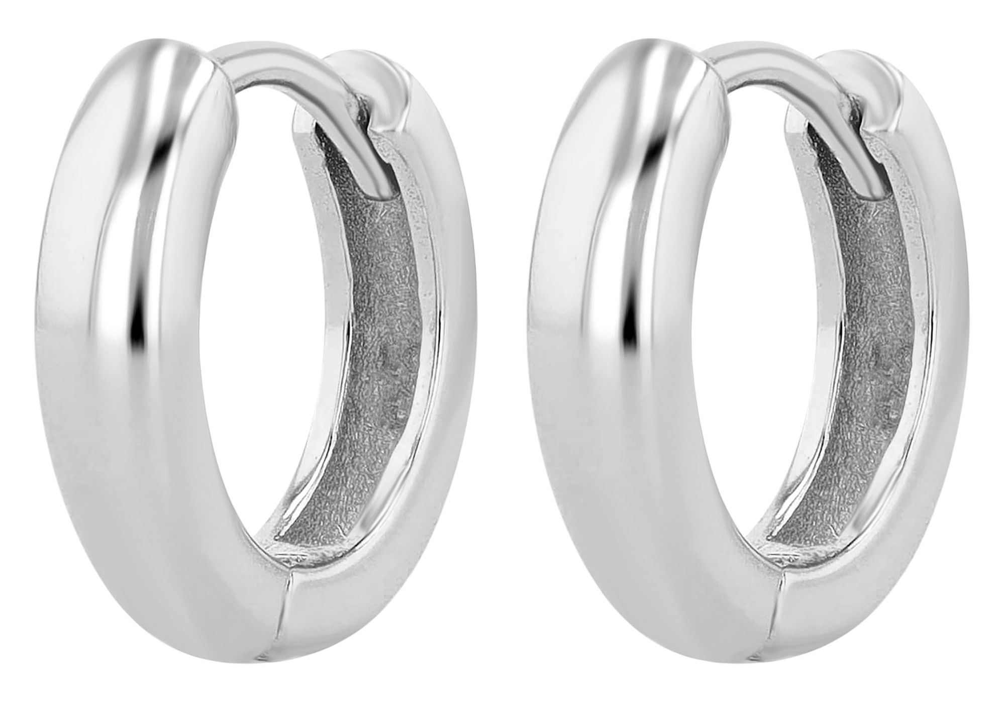 "Akilah" 925/- Echt Silber Basic Creole, silberfarben rhodiniert