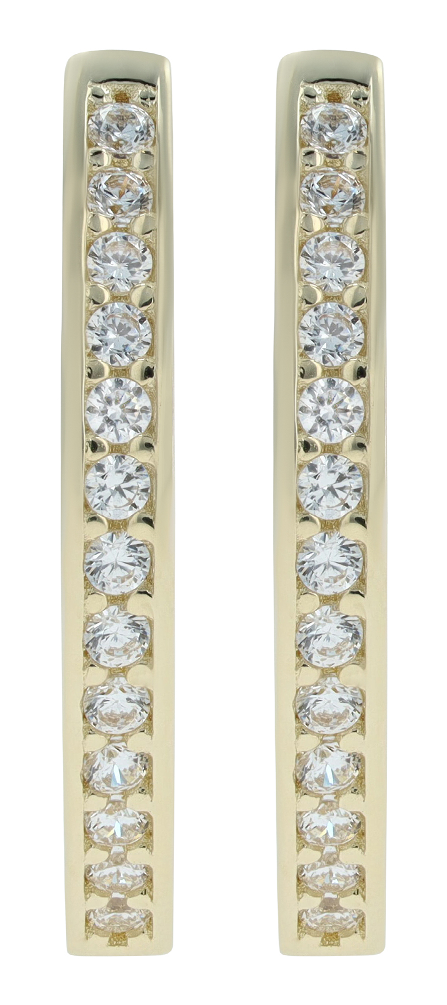 333/- Gold Creolen "Alima" V-Form, 8 Karat, Gelbgold