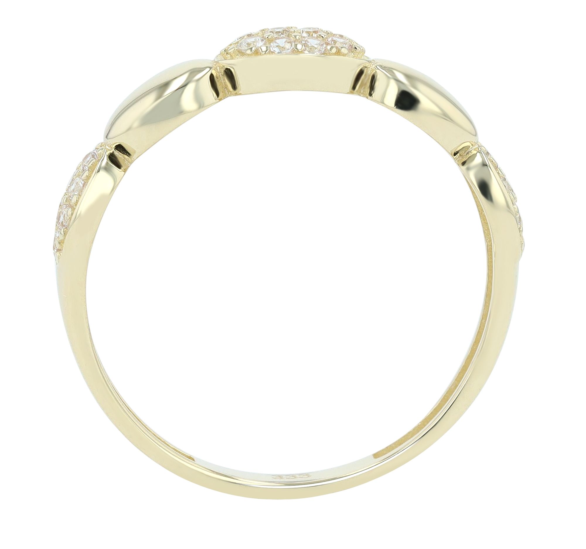 333/- Gold Ring "Nia" mit Zirkonia, 8 Karat, Gelbgold, Gr. 50