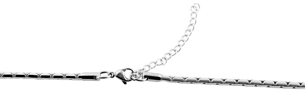 Akzent Kobrakette aus Edelstahl, silberfarben, 70+5 cm