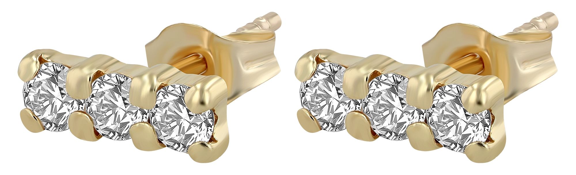 333/- Gold "Amel" Ohrstecker aus Gelbgold, 8 Karat