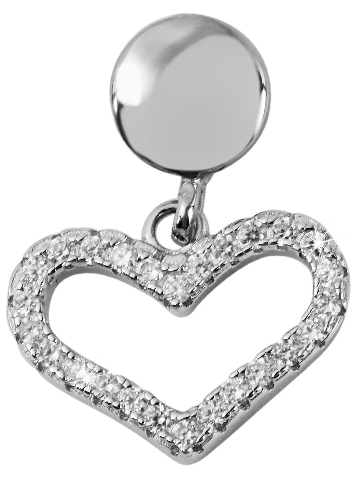 925/- Echt Silber Schmuckset "Samia" mit Ohrring und Anhänger, 925/rhodiniert